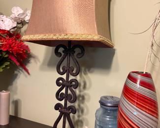 . . . wrought-iron lamp