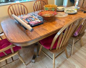. . . Amish style table and chairs