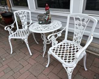 . . . wrought-iron bistro set