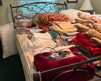 . . . wrought-iron queen bed