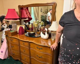 . . . and matching mirrored dresser
