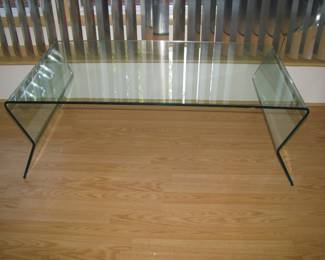 Glass coffee table