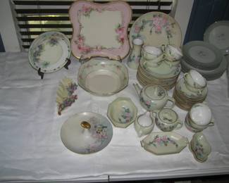 Handpainted lunchen set and more