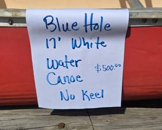 White water Blue Hole canoe