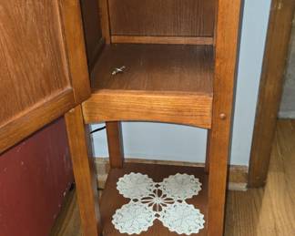 Side table with door. $100