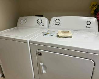 Amana top-load washer & front-load dryer