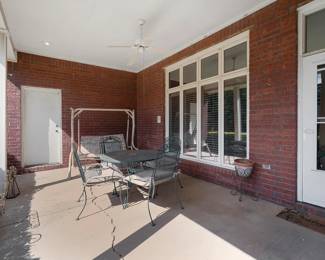 Metal patio furniture & swing