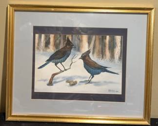 Bryhn Signed Steller Jays Art