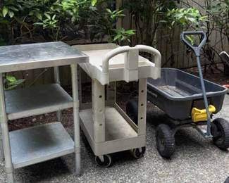 Rubbermaid Stainless Steel And Gorilla Cart