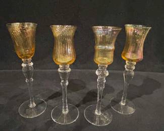 Amber Colored Cordial Glasses