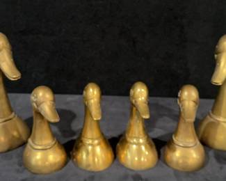Duck Brass Book Ends