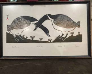 Stone Cut Print 4850 by Inuit Artist Etidlooie