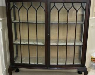 Mahogany Bow Front Display Case