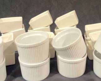 Rectangle Sugar Caddies Porcelain Ramekins