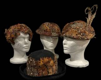Vintage Feather Hats Elsie Krassas Paris Maid And Others