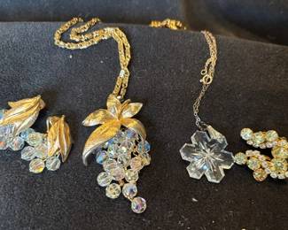 Crystal Cascading Necklace Earrings Crystal Star Pendant And More