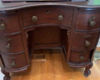 Antique Kidney Shaped Desk