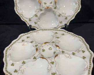TV Limoges Oyster Plates
