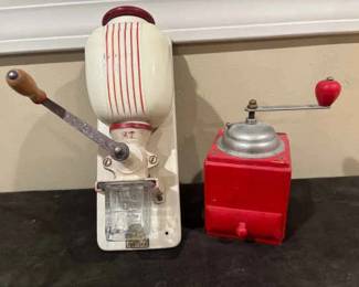 Vintage Armin Trosser Coffee Grinder Red Wood Grinder