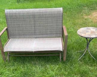 Loveseat Rocker with Side Table