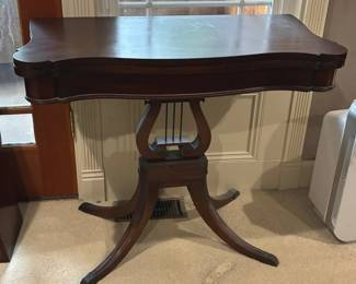 Grand Rapids Furniture Mahogany Lyre Table