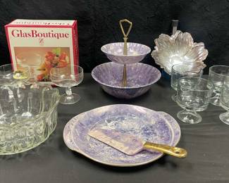 CT474Vintage Dessert Glassware And Serving Set