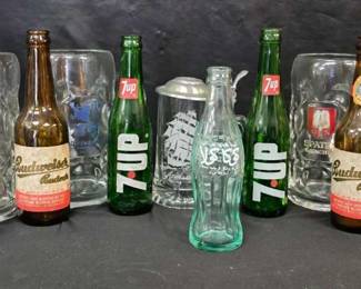 CT554Vintage Beer steins and bottles