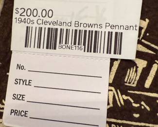 1940's Cleveland Browns Pennant