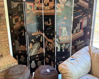 6 Panel Asian Folding Screen