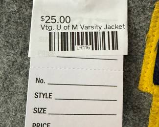 Vtg U of M Varsity Jacket