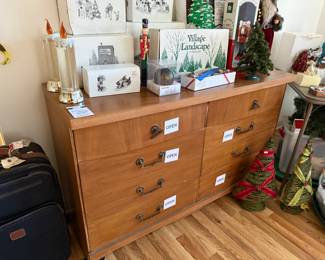 Wooden Dresser, Christmas Decor