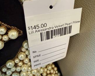 Lili Alessandra Velvet Pearl Pillow