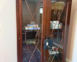 Wood Lighted Display Cabinet