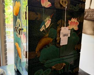 Vintage Asian Lacquer Jewelry Chest