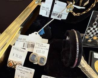 14k Diamond Earrings, John Hardy Sterling & 18k Earrings, David Yurman Sterling Earrings