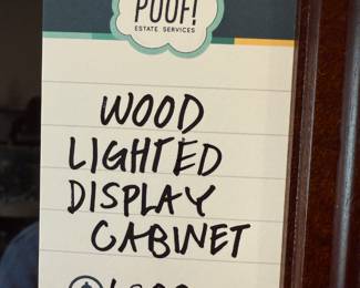 Wood Lighted Display Cabinet