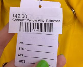 Carhartt Yellow Vinyl Raincoat