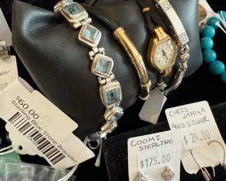 Sterling Blue Stone Bracelet