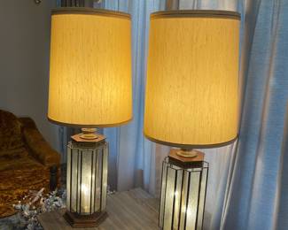 Pair of Original 43” Large Mid Century Modern WesCal Nightlight Lamps