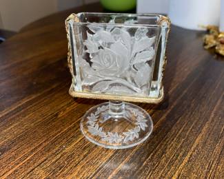 Etched Glass Cigarette Holder