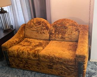 MCM Crushed velvet love seat