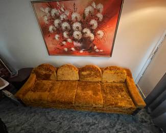 MCM Crushed velvet couch
