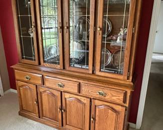 Oak china cabinet