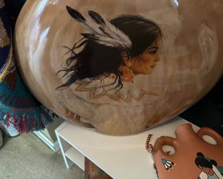 front side of pottery vase