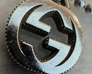 Gucci Sterling Silver Interlocking G Necklace