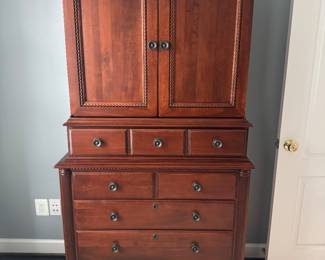 Durham Furniture 2 Door / 6 Drawer Armoire (38"W x 20"D x 74"H)