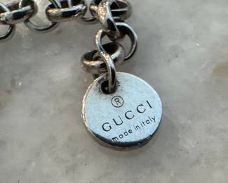 Gucci Sterling Silver Interlocking G Necklace