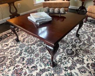 B&C Square Mahogany Cocktail Table (39"W x 39"D x 18-1/2"H)