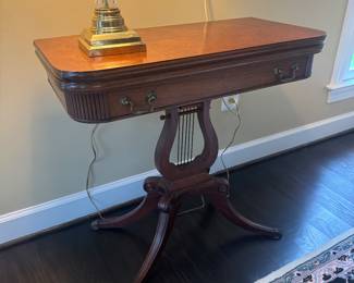 Lexington Furniture Lyre Game Table (30"W x 15"/30"D x 28"H)