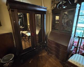 Antique Armoire and Secretary 